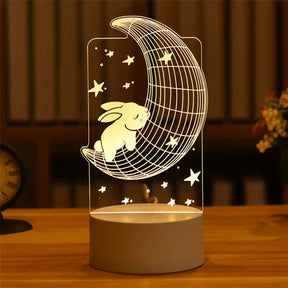 Luminária 3D Criativa Noturna