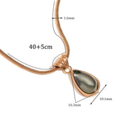 Colar Elegance Gota de Água com Zircônia