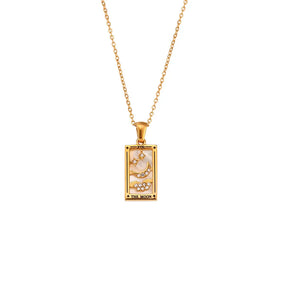 Colares Tarot de Aço Inoxidável com Zircônia