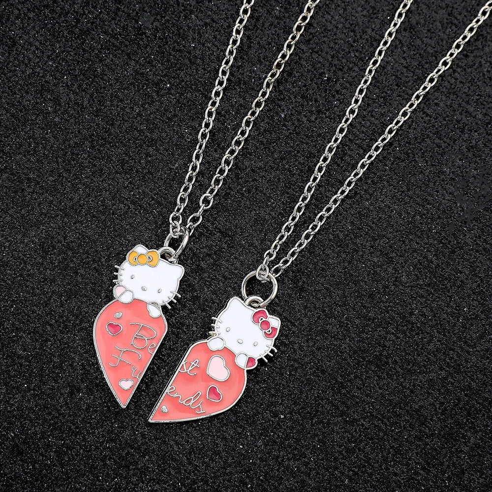 Sanrio Hello Kitty pendant necklace cute girl collarbone chain best friend pendant necklace Sweet Pendant Necklace