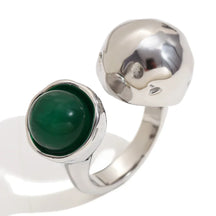 Anel Elegante de Ágata com Zircônia