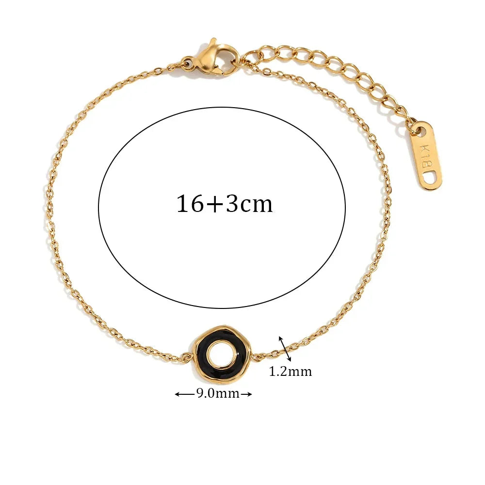 Pulseira Encanto Flor Esmaltada Burnetts Joias