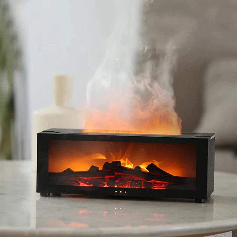 Aromatizador e Umidificador Lareira Premium Fogo Realístico