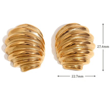 Brincos Elegância Ondulada em Aço Inoxidável