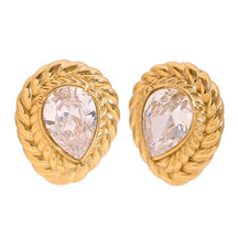 Brincos Elegantes de Gota com Zircônia
