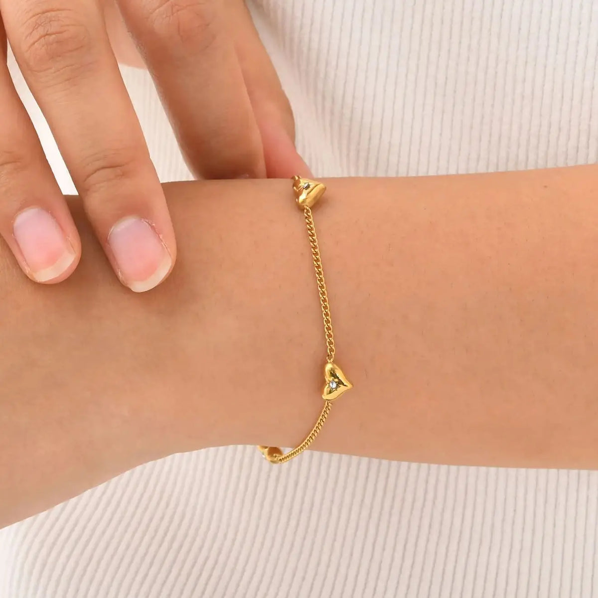 Pulseira Coração Dourado Vintage Myfresty