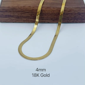 Colar Unissex de Aço Inoxidável banhado ouro 18k Dourado - Estilo Minimalista