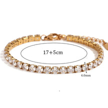 Pulseira de Zircão Banhada a Ouro 18K Burnetts