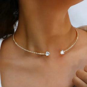 Colar Feminino Três Camadas em Prata 925 com Charme