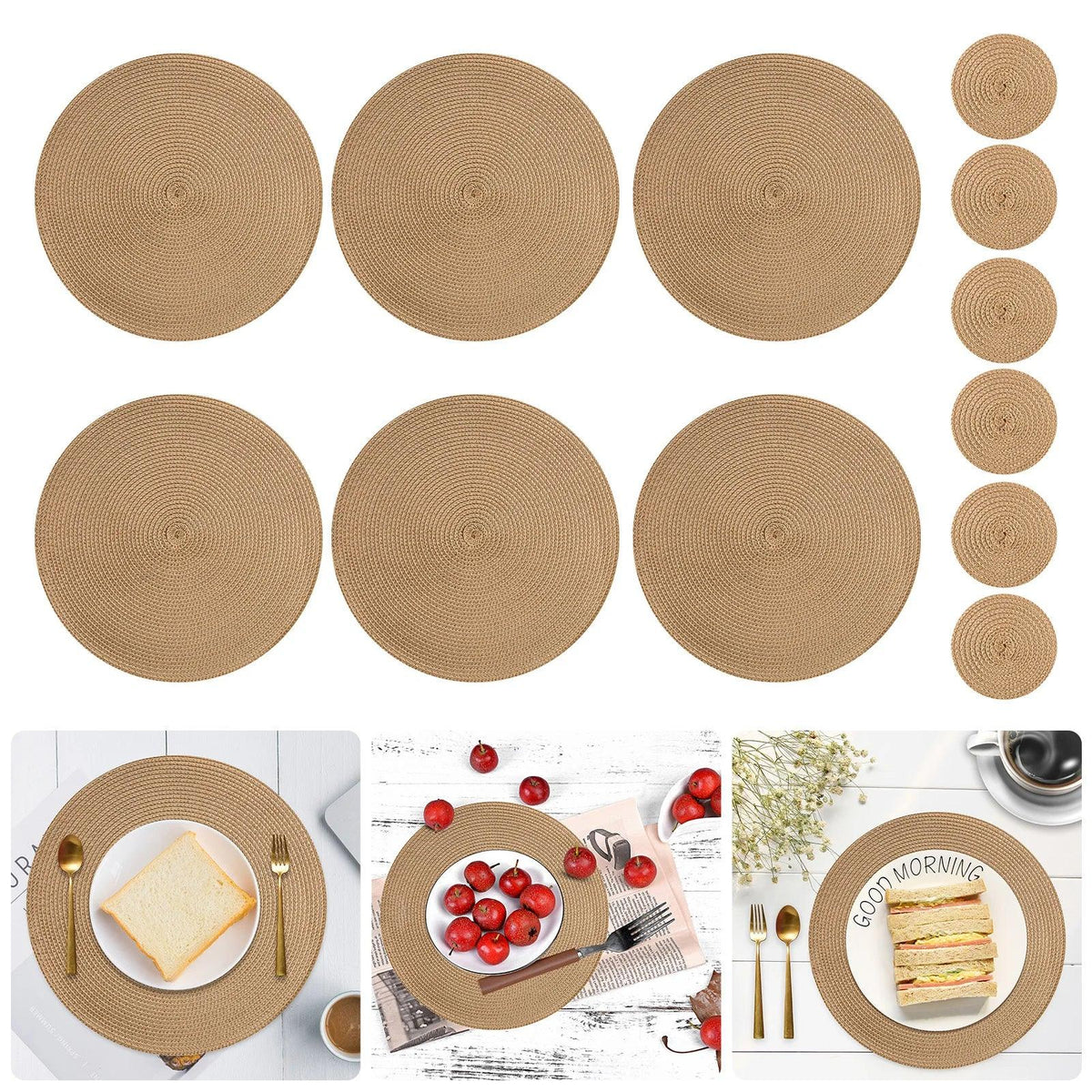 Kit de 12 Suportes para Pratos Trançados Laváveis
