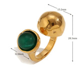 Anel Elegante de Ágata com Zircônia
