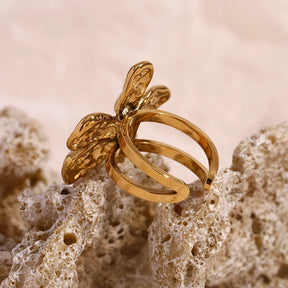 Anel Pétala Belle Banhado a Ouro 18k para Mulheres