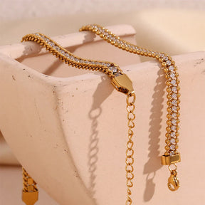 Pulseira de Zircônia Banhada a Ouro 18K Burnetts