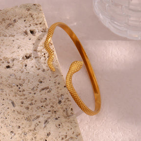 Pulseira Cobra Dourada Ajustável Burnetts