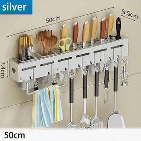 Organizador de Parede para Cozinha Aço Inox