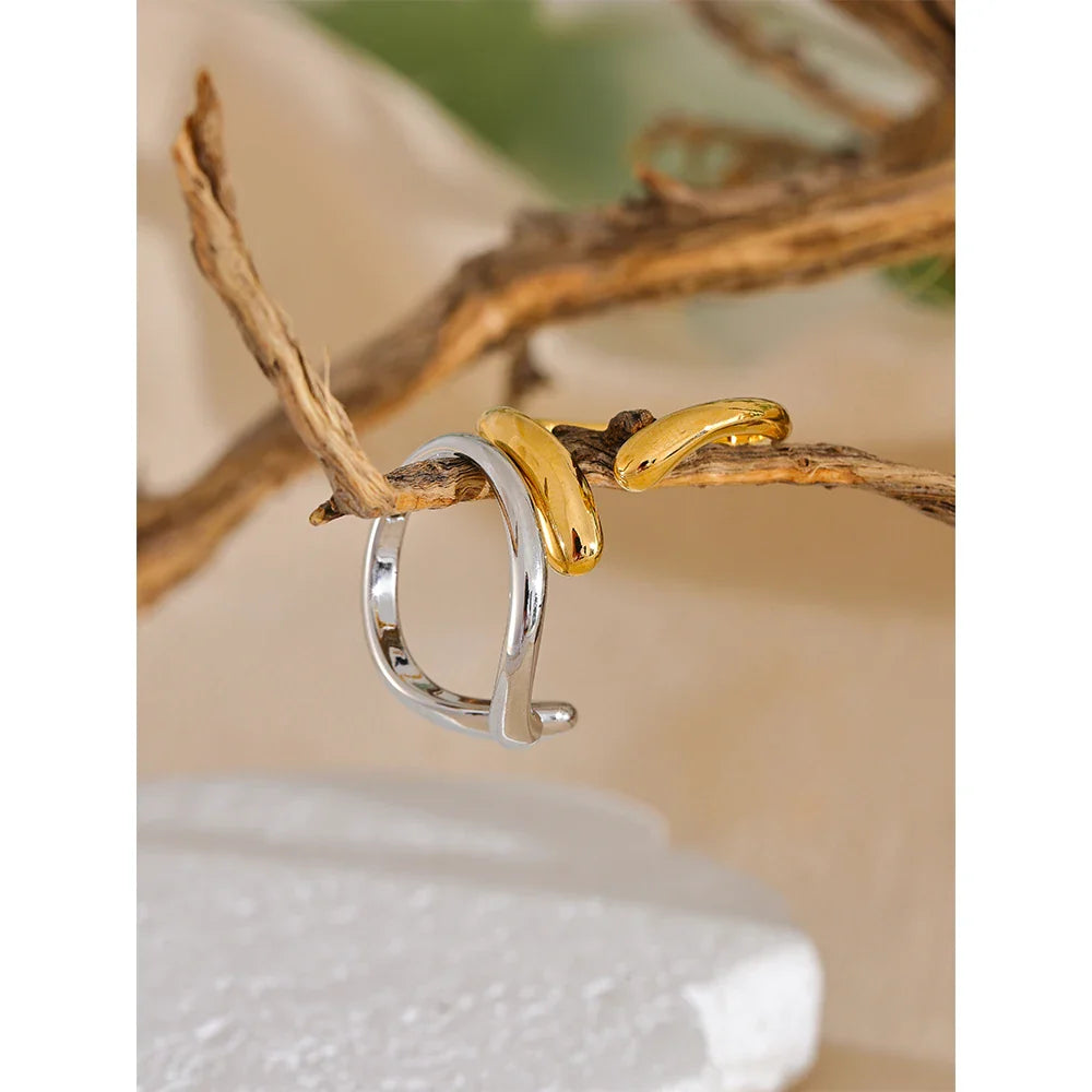 Anel Minimalista Ajustável em Aço Inoxidável 18K
