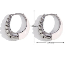 Brincos de Argola Esmaltados com Detalhe Torcido
