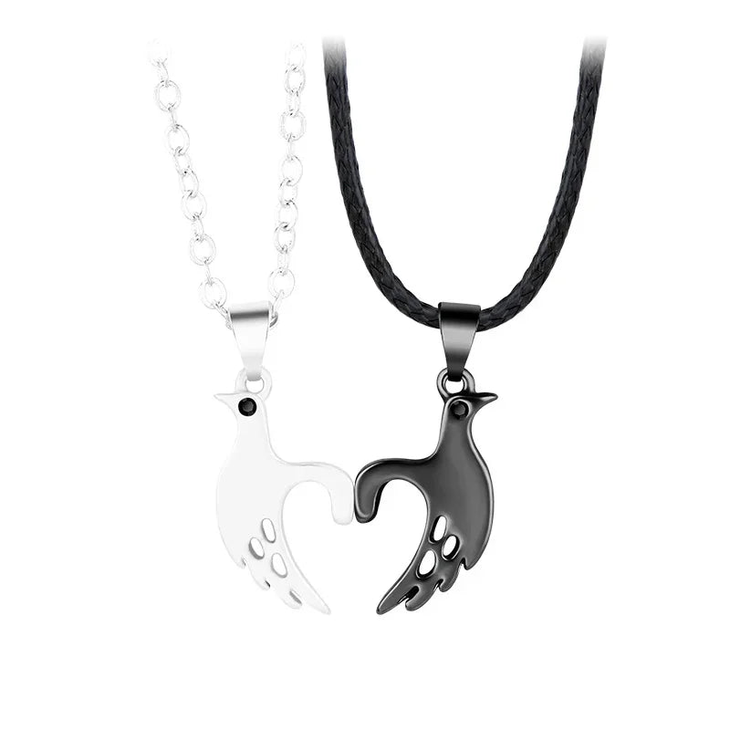 2pcs/set Pull Hook Hands Couple Necklace Pinky Swear Promise Love Hug Chain Necklace for Best Friend Couples Birthday Gifts