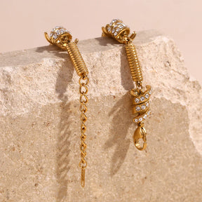 Pulseira Espiral Luxuosa com Zircônias