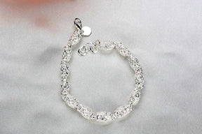 Pulseira Geométrica de Prata Esterlina 925 para Mulheres