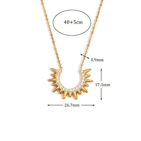 Colar Elegância Solar com Zircônias