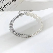 Pulseira de Pérolas e Zircão Elegância Burnetts