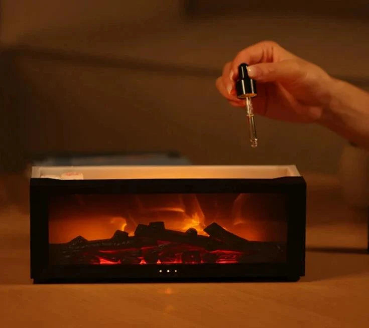 Aromatizador e Umidificador Lareira Premium Fogo Realístico