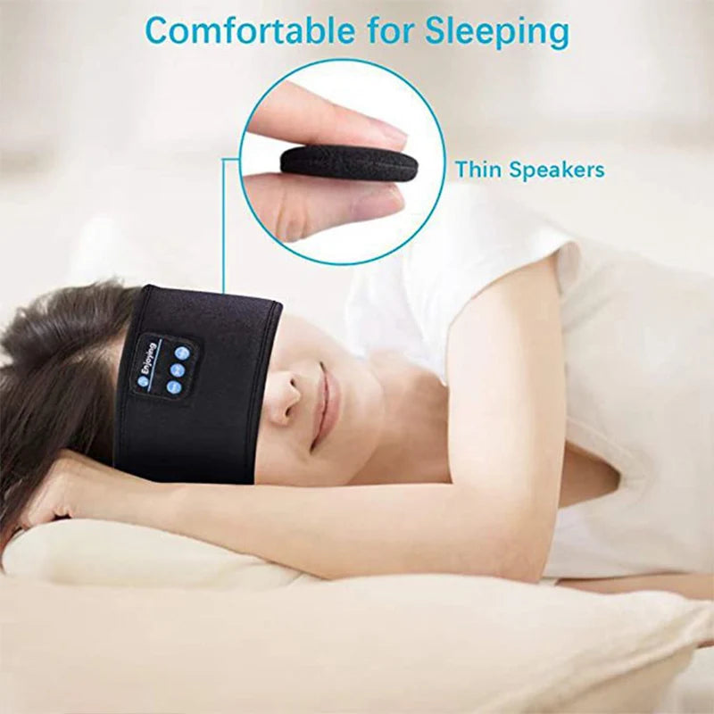 BANDANA INTELIGENTE PARA DORMIR 
COM BLUETOOTH - Fones de ouvido sem fio bluetooth sono máscara de olho fone de ouvido macio elástico confortável esportes bandana bluetooth música fone de ouvido