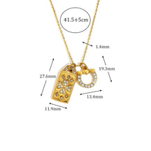 Colar Pingente Coração com Zircônias em Aço Inoxidável 18K