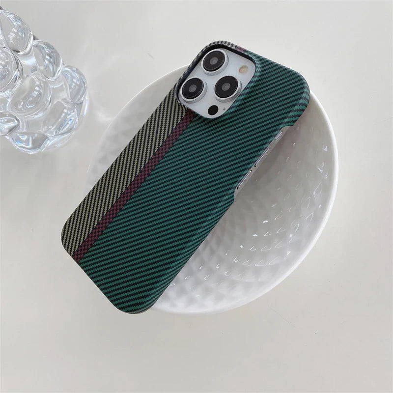 Capinha Para Iphone de Luxo em Fibra de Carbono