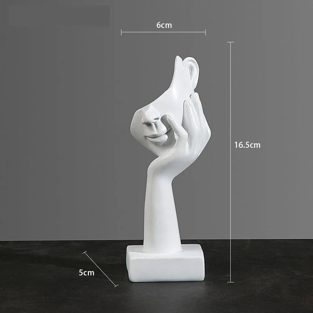 O Silêncio é Ouro - Estatueta Pensador de Arte Abstrata