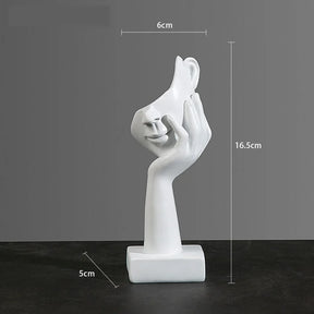 O Silêncio é Ouro - Estatueta Pensador de Arte Abstrata