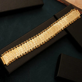 Pulseira Banhada a Ouro com Moeda Turca para Mulheres