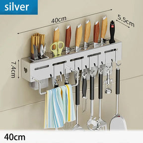 Organizador de Parede para Cozinha Aço Inox