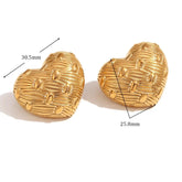 Brincos Coração Trançado Banhados a Ouro 18K