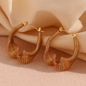 Brincos de Argola U Banhados a Ouro 18K