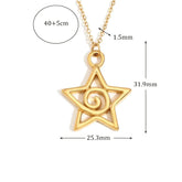 Colar Estrela Oca Minimalista em Aço Inoxidável