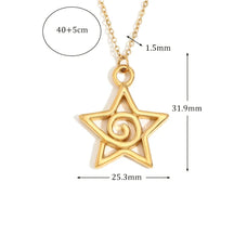 Colar Estrela Oca Minimalista em Aço Inoxidável