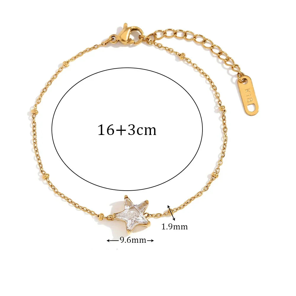 Pulseira Estrela de Zircônia Elegante