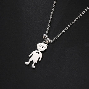 Colar Personalizado de Aço Inoxidável para Toda a Família