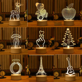 Luminária 3D Criativa Noturna