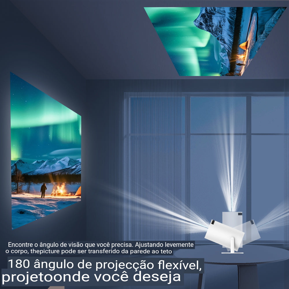 Projetor tela de cinema em casa 4K Android 11 Dual Wifi6 260ANSI H713 BT5.0 1080P 1280*720P