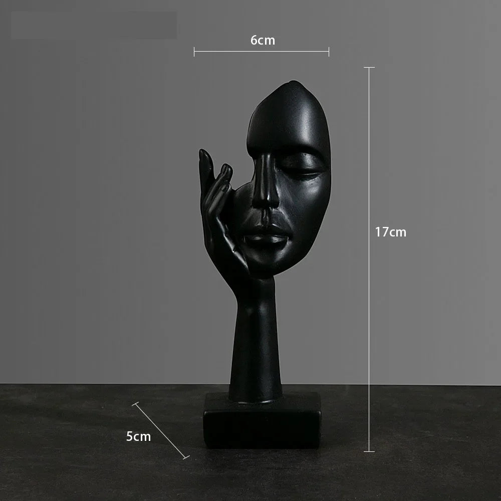 O Silêncio é Ouro - Estatueta Pensador de Arte Abstrata