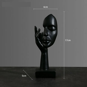O Silêncio é Ouro - Estatueta Pensador de Arte Abstrata