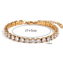 Pulseira de Zircão Banhada a Ouro 18K Burnetts