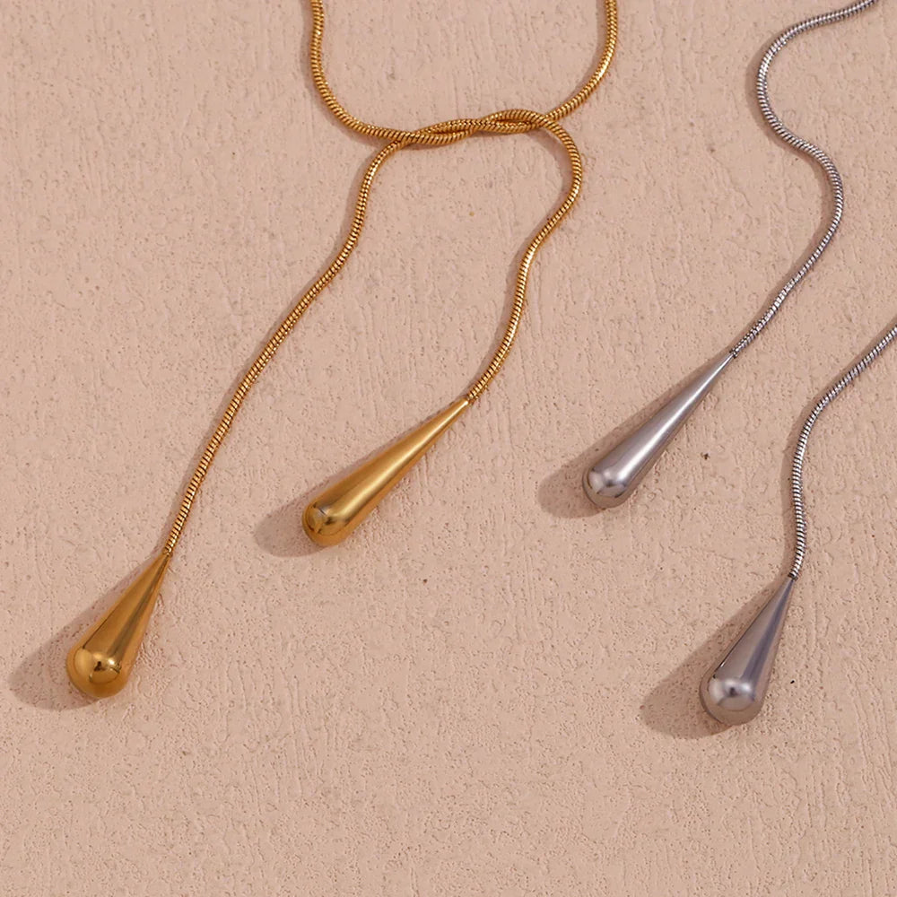 Colar Elegante de Corrente Cobra em Aço Inoxidável