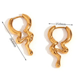 Brincos Elegantes de Gota Dourada