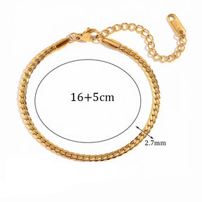 Pulseira Elegância Dourada Burnetts Joias