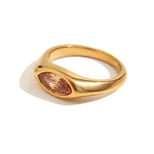 Anel Belle-Horse de Zircão Banhado a Ouro 18K - BT