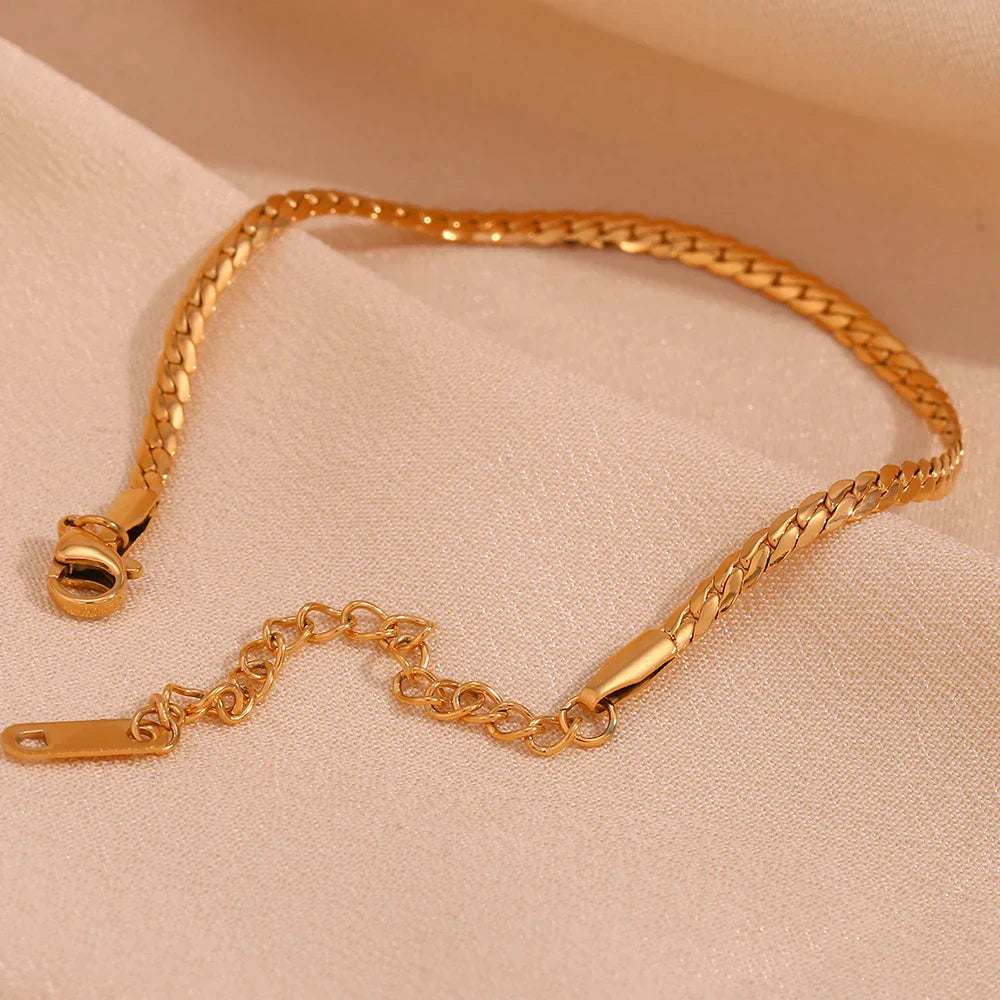 Pulseira Elegância Dourada Burnetts Joias
